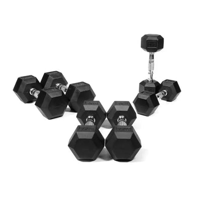 Gym Division Rubber Hex Dumbbells (Pairs)